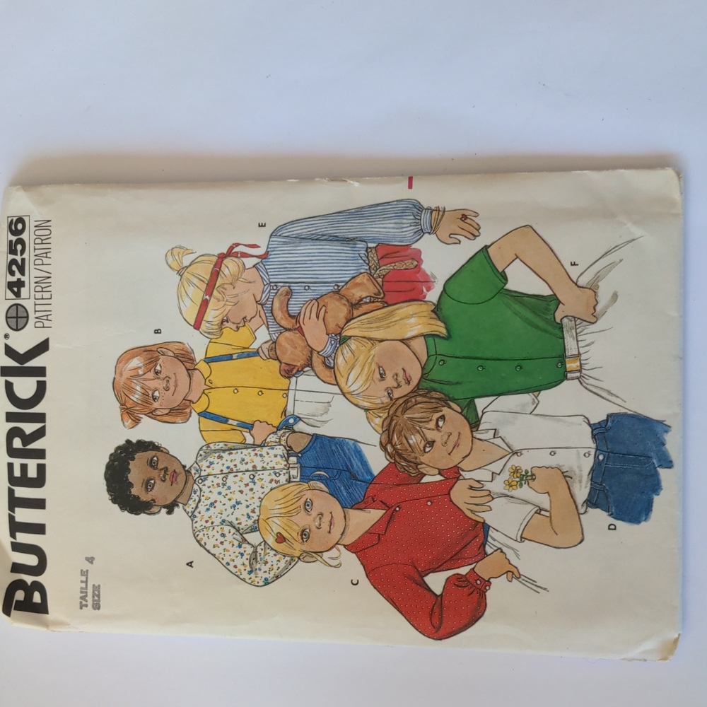 Butterick 4256 vintage tops sewing pattern